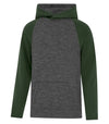 Bright Swan - ATC DYNAMIC FLEECE TWO TONE HOODIE - YOUTH - Y2047 - Charcoal/Forest Green