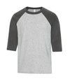 Bright Swan - ATC EUROSPUN BASEBALL YOUTH TEE - ATC0822Y - Athletic Grey/Charcoal Heather