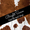 Bright Swan - Patterned Vinyl & HTV - Cowhide - Tan & White - 01