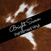Bright Swan - Patterned Vinyl & HTV - Cowhide - Tan & White - 02
